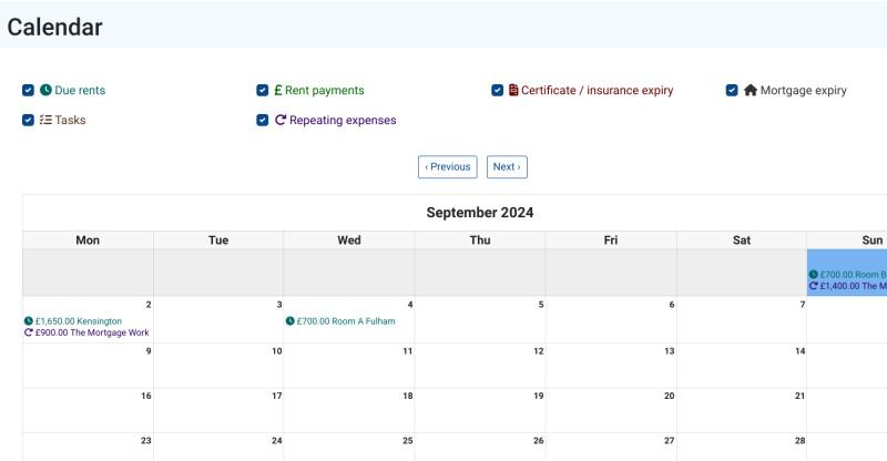 Task management calendar