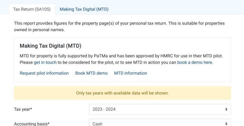 Property tax and MTD